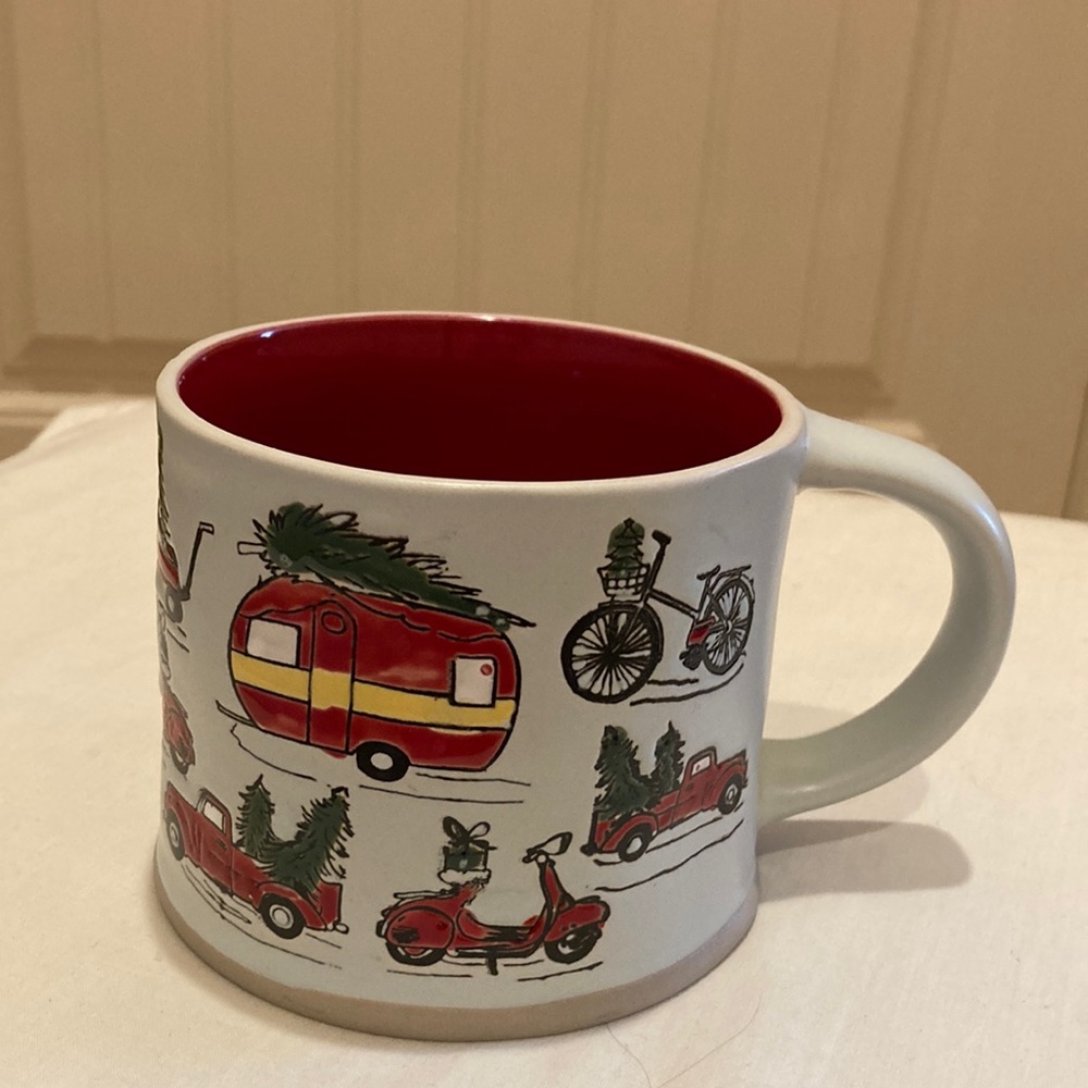 In Homestylez Christmas Whimsical Retro Designed Mug Cup Oversized Holds 16 Oz